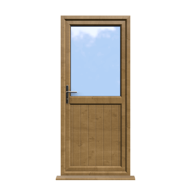Chelmsford - Irish Oak On White uPVC Door Shiplap Supply Only 1 Chelmsford - Irish Oak On White uPVC Door Shiplap Supply Only