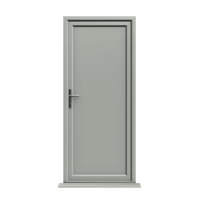Coventry - Agate Grey On White uPVC Door Supply Only