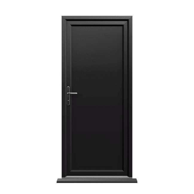 Coventry - Black On White uPVC Door Supply Only