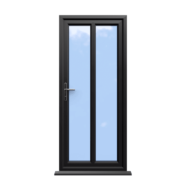 Reading - Black On White uPVC Door Supply Only