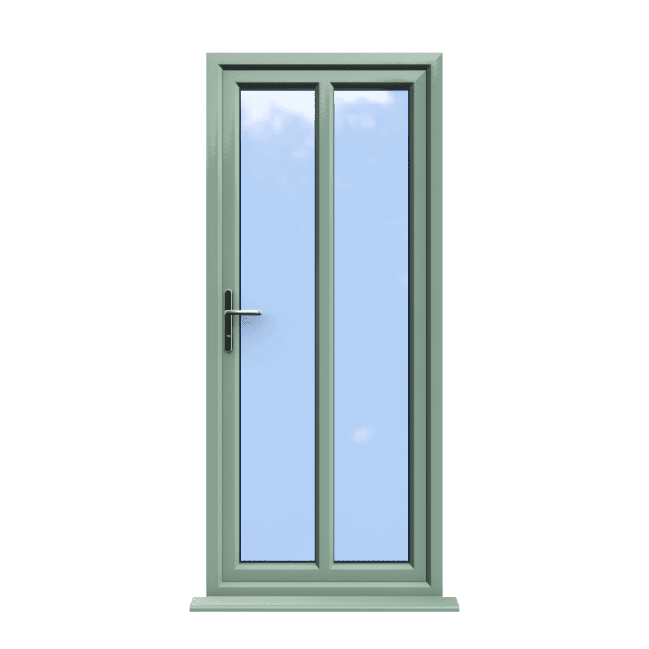 Reading - Chartwell Green On White uPVC Door Supply Only