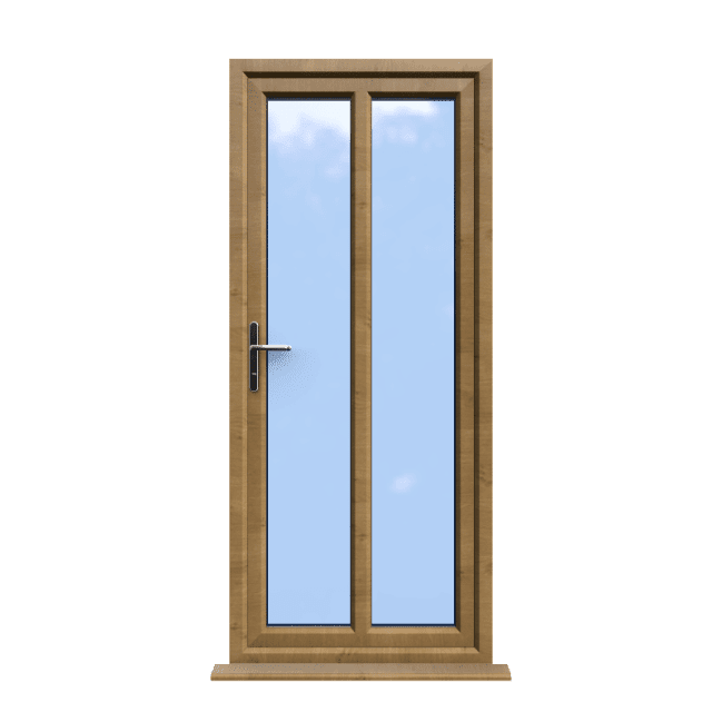 Reading - Irish Oak On White uPVC Door Supply Only