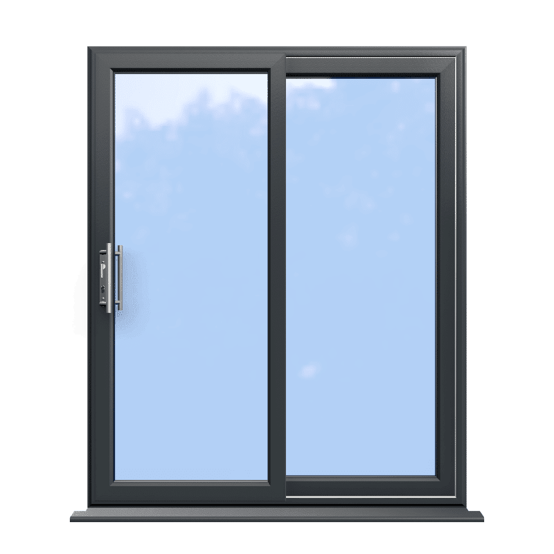 Made To Measure Anthracite Grey On White uPVC Patio Door 1 Anthracite Grey uPVC Patio Door Slider Supply Only