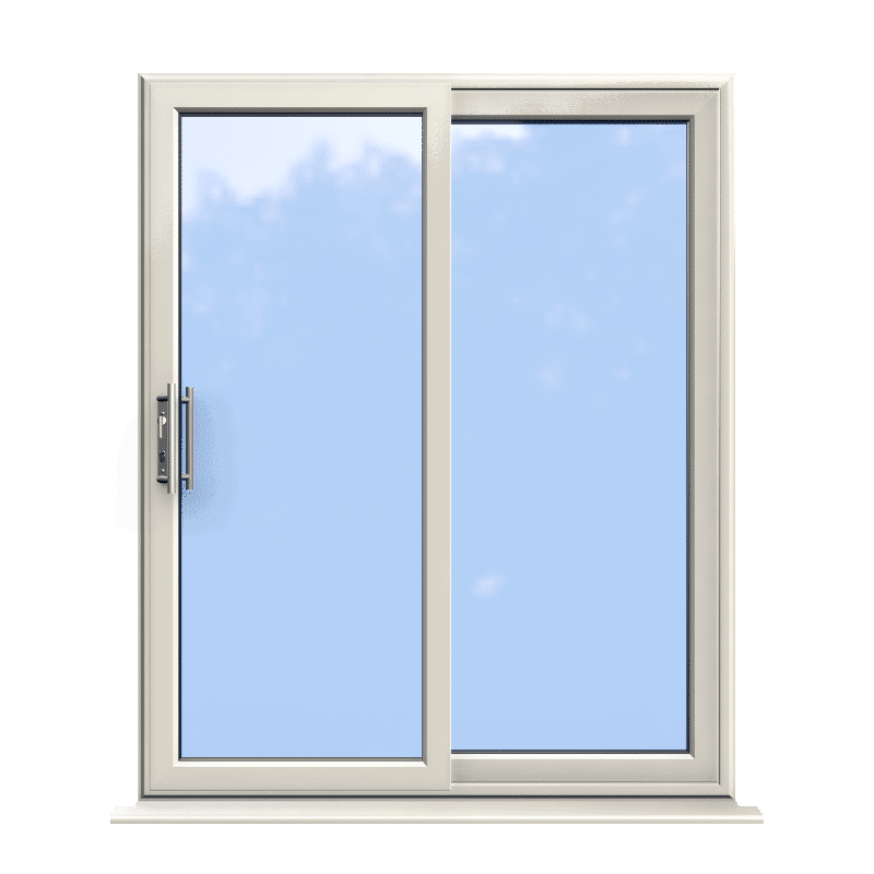 Made To Measure Cream On White uPVC Patio Door 1 Cream uPVC Patio Door Slider Supply Only