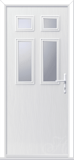 White Flush Cosworth GRP Composite Door 1 Flush Cosworth GRP Composite Door