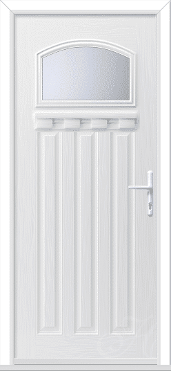 White Hebden External Shelf GRP Composite Door 1 Hebden External Shelf GRP Composite Door