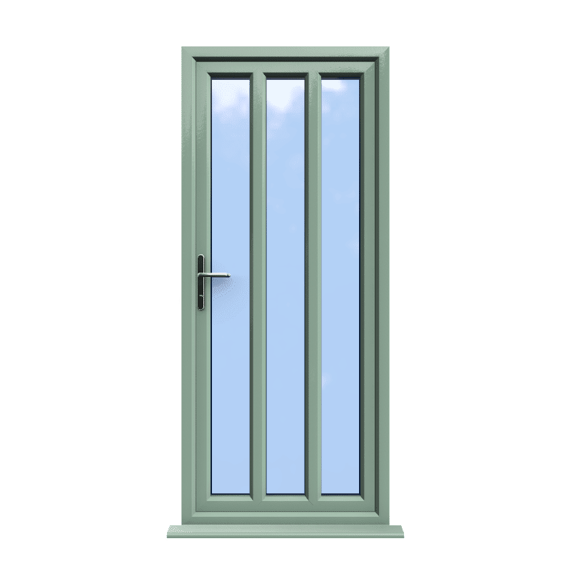 London - Chartwell Green On White Double Glazed uPVC Door Supply Only 1 London - Chartwell Green On White Double Glazed uPVC Door Supply Only