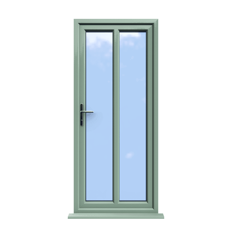 Reading - Chartwell Green On White uPVC Door Supply Only 1 Reading - Chartwell Green On White uPVC Door Supply Only