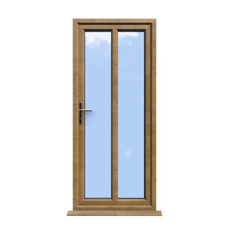 Reading - Irish Oak On White uPVC Door Supply Only 1 Reading - Irish Oak On White uPVC Door Supply Only