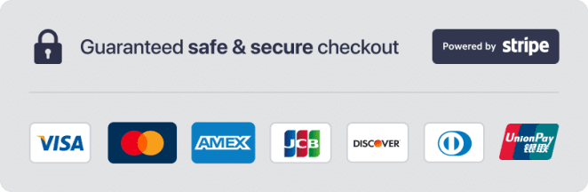 Stripe Safe & Secure Checkout Doorland UK Image shows the stripe logo with a safe and secure checkout image.