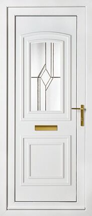 Balmoral One Small Astral Diamond Bevel Panel External uPVC Door 1 Balmoral One Small Astral Diamond Bevel Panel External uPVC Door