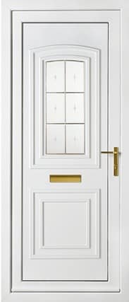 Balmoral One Small Sandblasted Miniature Stars Panel External uPVC Door 1 Balmoral One Small Sandblasted Miniature Stars Panel External uPVC Door