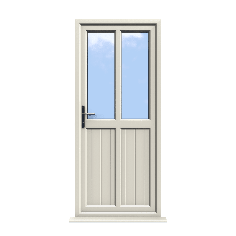 Edinburgh - Cream On White uPVC uPVC Door Shiplap Supply Only 1 Edinburgh - Cream White uPVC uPVC Door Shiplap Supply Only