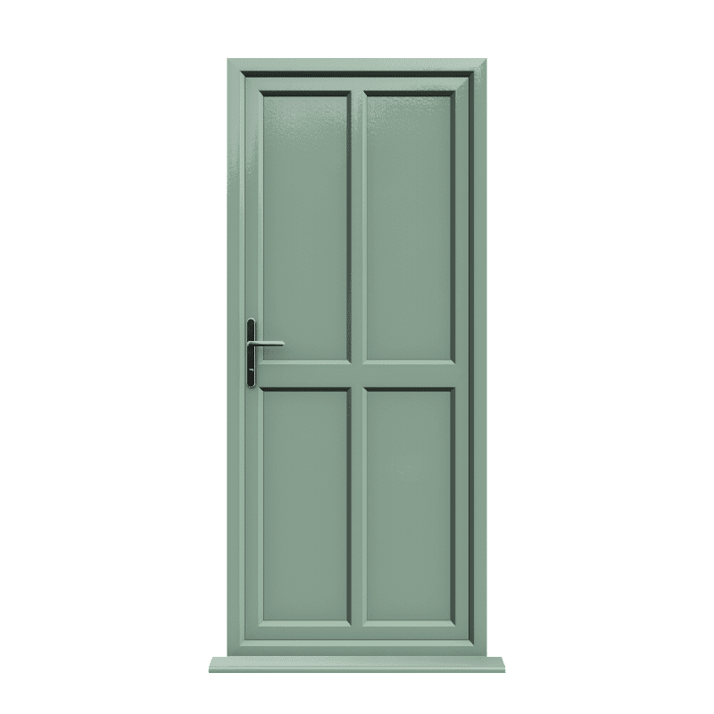 Peterborough - Chartwell Green On White Panelled uPVC Door Supply Only 1 Peterborough - Chartwell Green On White Panelled uPVC Door Supply Only