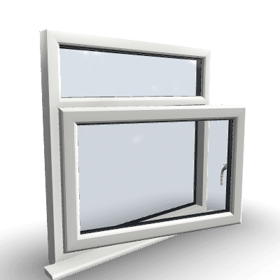 2 Section Bottom Left Hung uPVC Window 1 2 Section Bottom Left Hung uPVC Window