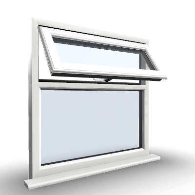 2 Section Top Opener uPVC Window 1 2 Section Top Opener uPVC Window