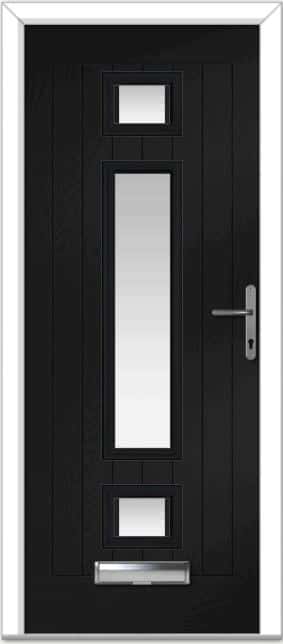 Black Vilamoura Farmhouse Composite Door 1 Black Vilamoura Farmhouse Composite Door