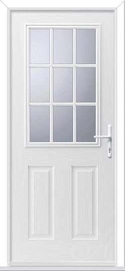 White Mulsanne 1 Georgian Bar GRP Composite Door 1 Mulsanne 1 Georgian Bar GRP Composite Door