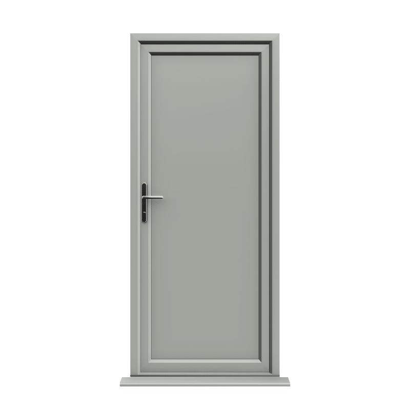 Coventry - Agate Grey On White uPVC Door Supply Only 1 Coventry - Agate Grey On White uPVC Door Supply Only