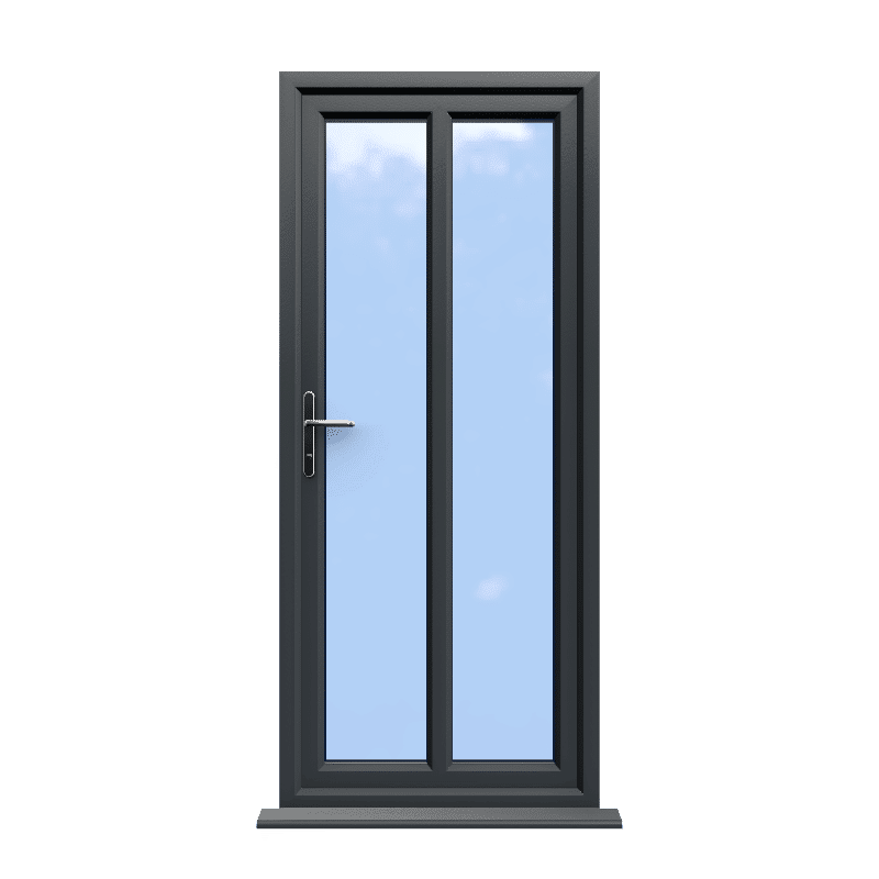 Reading - Anthracite Grey On White uPVC Door Supply Only 1 Reading - Anthracite Grey On White uPVC Door Supply Only