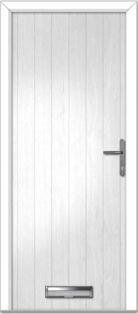 White Cottage Solid Composite Door