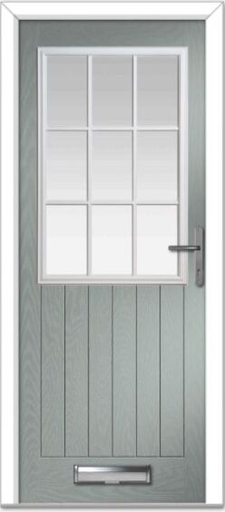Agate Grey Lyntham Grid Farmhouse Composite Door