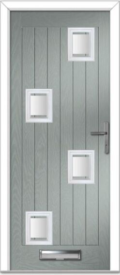 Agate Grey Seminole 5 Left Farmhouse Composite Door