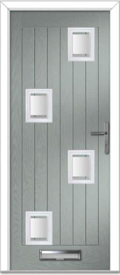 Agate Grey Seminole 5 Left Farmhouse Composite Door