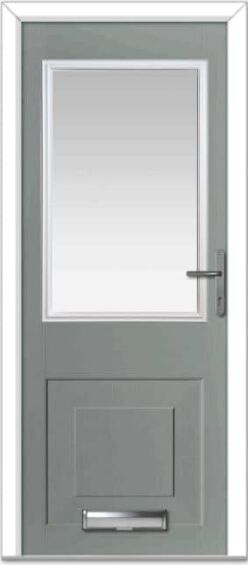 Agate Grey Tatton 4 Grid Lite Composite Door
