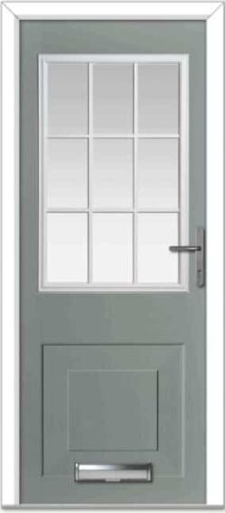 Agate Grey Tatton Grid Composite Door