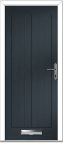 Anthracite Grey Farmhouse Solid Composite Door