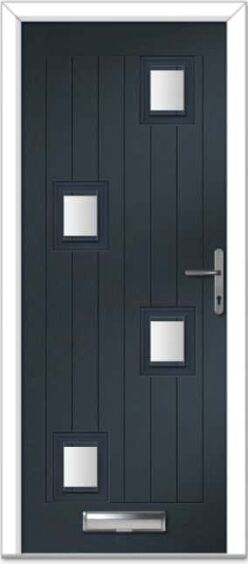 Anthracite Grey Seminole 5 Left Farmhouse Composite Door