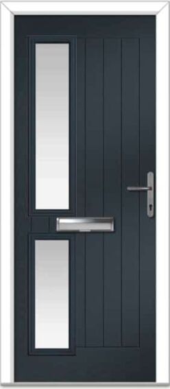 Anthracite Grey Valderrama Left Farmhouse Composite Door