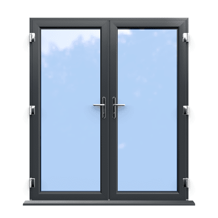 Anthracite Grey Double Glazed uPVC French Door
