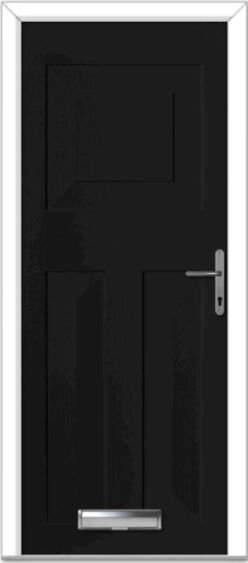 Black Eaton Solid Composite Door