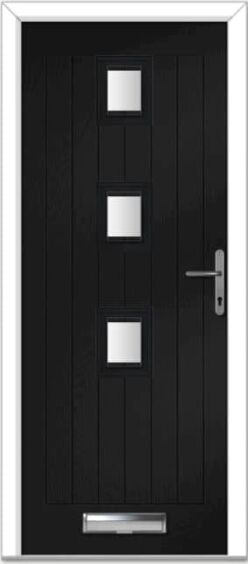 Black Seminole 3 Centre Farmhouse Composite Door