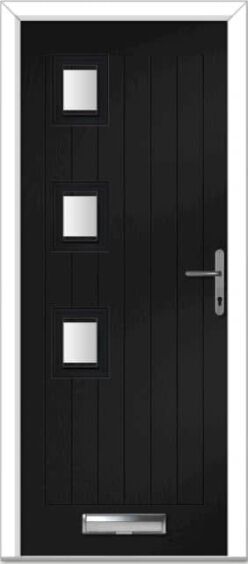 Black Seminole 3 Left Farmhouse Composite Door