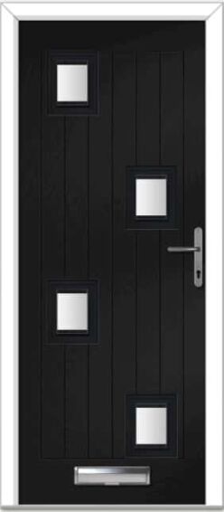 Black Seminole 5 Right Farmhouse Composite Door
