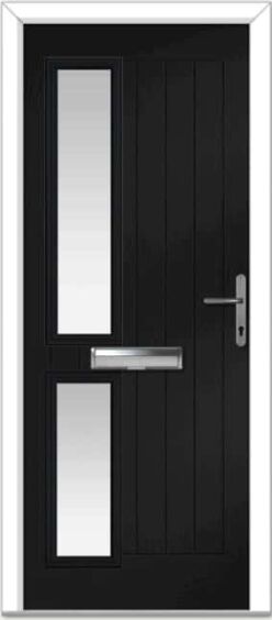 Black Valderrama Left Farmhouse Composite Door