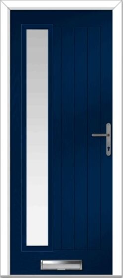 Blue Augusta Long Left Farmhouse Composite Door