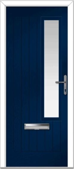 Blue Augusta Right Farmhouse Composite Door