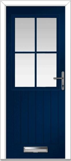 Blue Lyntham 4 Lite Grid Composite Door