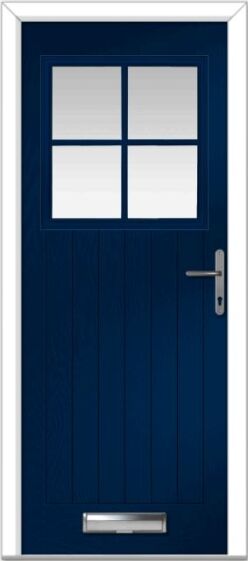 Blue Merion 4 Grid Farmhouse Composite Door