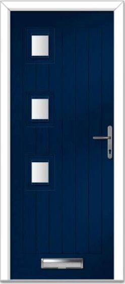 Blue Seminole 3 Left Farmhouse Composite Door