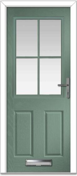 Chartwell Green Lyntham 4 Lite Grid Composite Door