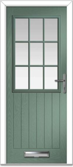 Chartwell Green Lyntham Grid Farmhouse Composite Door