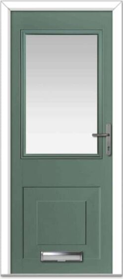 Chartwell Green Tatton 4 Grid Lite Composite Door