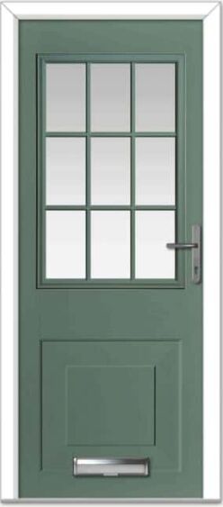 Chartwell Green Tatton Grid Composite Door