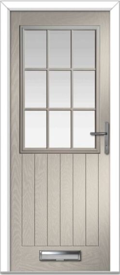 Cream Lyntham Grid Farmhouse Composite Door