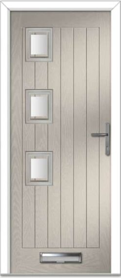Cream Seminole 3 Left Farmhouse Composite Door
